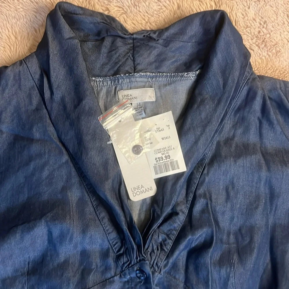 NWT 100% Tencel denim style long shirt - Picture 3 of 11